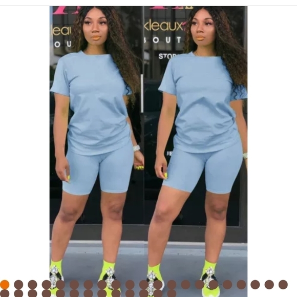 NEW TWO PIECE SHORT SET PLUS SIZE - Picture 2 of 4